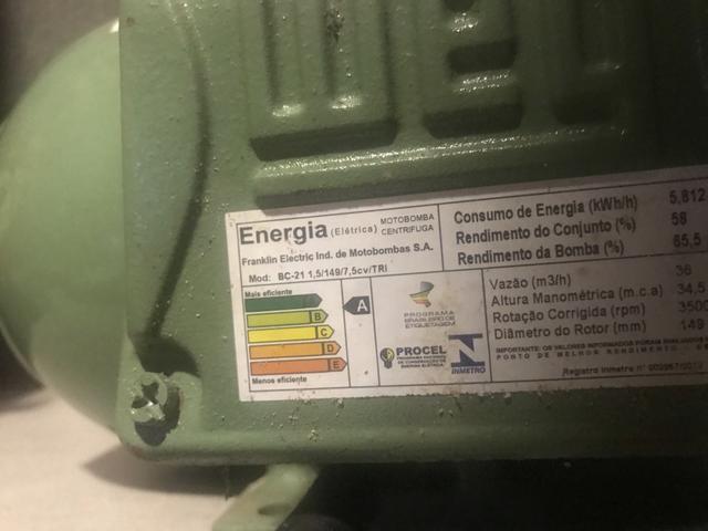 Vendo motor bomba 7,5 vc irrigação novo