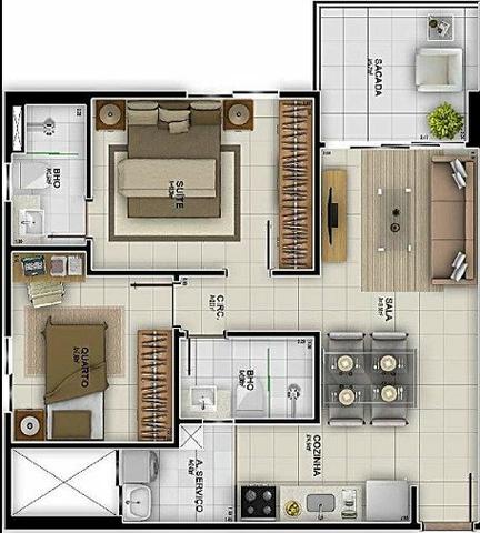 Villa Real, ap de 2 quartos, 60m2, lazer completo, prédio novo, NEGOCIE!!! - Foto 2