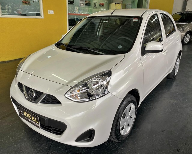 NISSAN MARCH S 1.0 12V FLEX 5P 2018 BRANCO PEROLIZADO