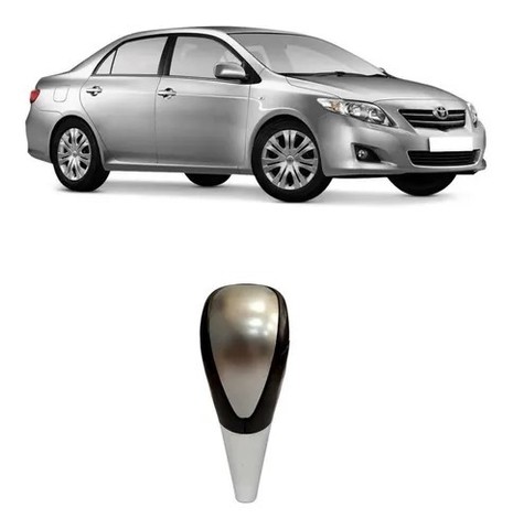Manopla Câmbio Automático Toyota Corolla 2009 à 2014 - Tampa Prata