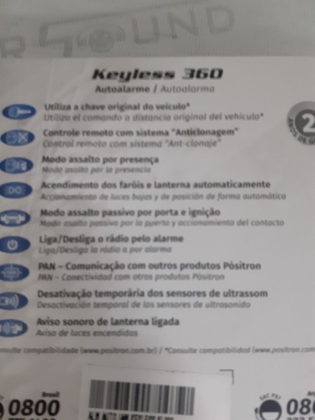 Alarme. Positron.  Keyless. 360. Keyless,  com anti-furto presença. Garantia. Novo. Inst. - Foto 4