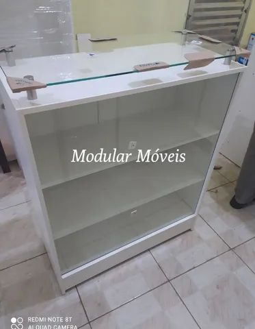 Balcão Vitrine com Tampo de Vidro e Portas - Foto 3
