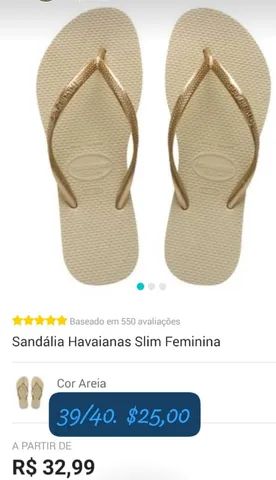 Havaianas femininas 39/40 