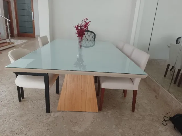 Conjunto Mesa de Jantar Eliza Jabuti com 06 Cadeiras 1.80 x 1.00 Retangular