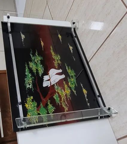 Bandeja,  raridade com base vidro  - Foto 4
