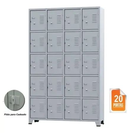 Roupeiro aço amapá com 20 portas-vestiário - Amapa - Foto 2