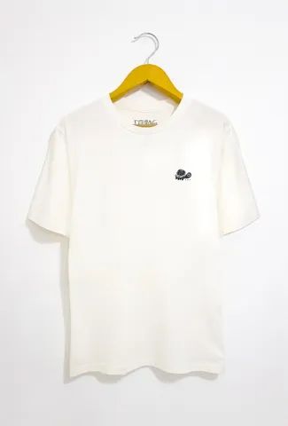 Camiseta Off-White de Algodão Orgânico - Eva