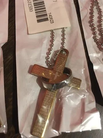 3 crucifixos com inscrição do Pai Nosso - Foto 2