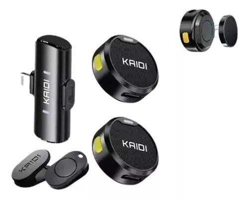 Microfone Duplo Kaidi Kmf4-a Wireless Lightning Para iPhone - Foto 3