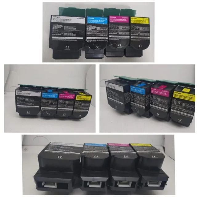 Lote com 15 Kit de Toner Lexmark C540 / C543 / X543 / X544 / X546 / C544x Original Vazio