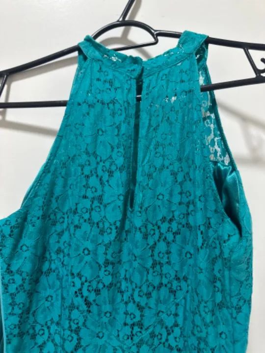 Vestido azul Turquesa rendado  - Foto 3