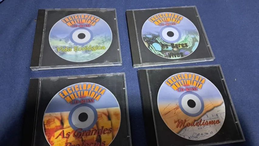 4x CD-Rom: Enciclopédia Multimídia - Modelismo, Vida Ecologica, Os ...