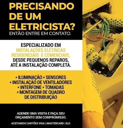 Eletricista profissional - Instalações elétricas residenciais e comerciais