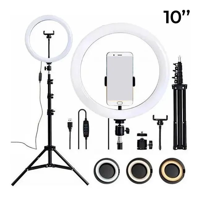 Ringlinght Led Luz Flash Estudio Profissional Com Tripe 1,80m