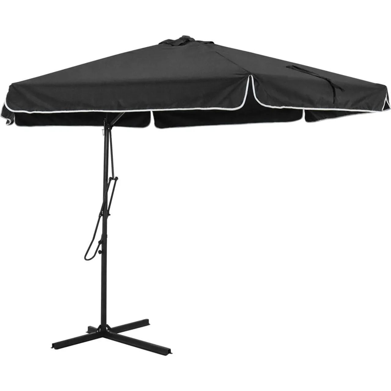 Ombrelone Suspenso Oslo com Alavanca 3 Metros Preto Bel (PRONTA ENTREGA)