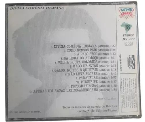 CD-Belchior-Divina Comédia Humana-Ano 1991 - Foto 2