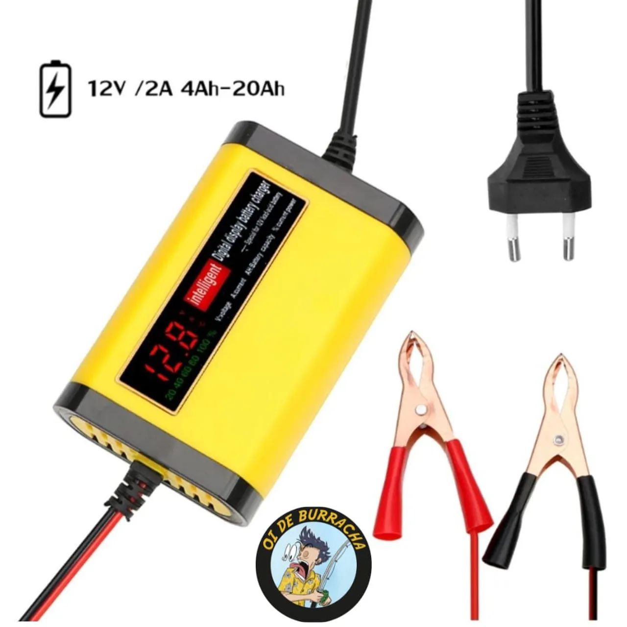 Carregador de baterias para Moto, carro  - Foto 2