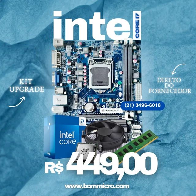 Kit Placa Mãe Lga1155 Intel Core i7