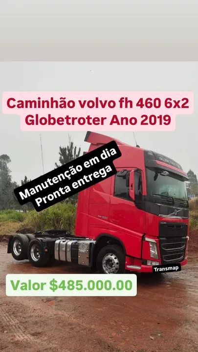 Caminhão volvo fh 460 6x2 Globetroter Ano 2019