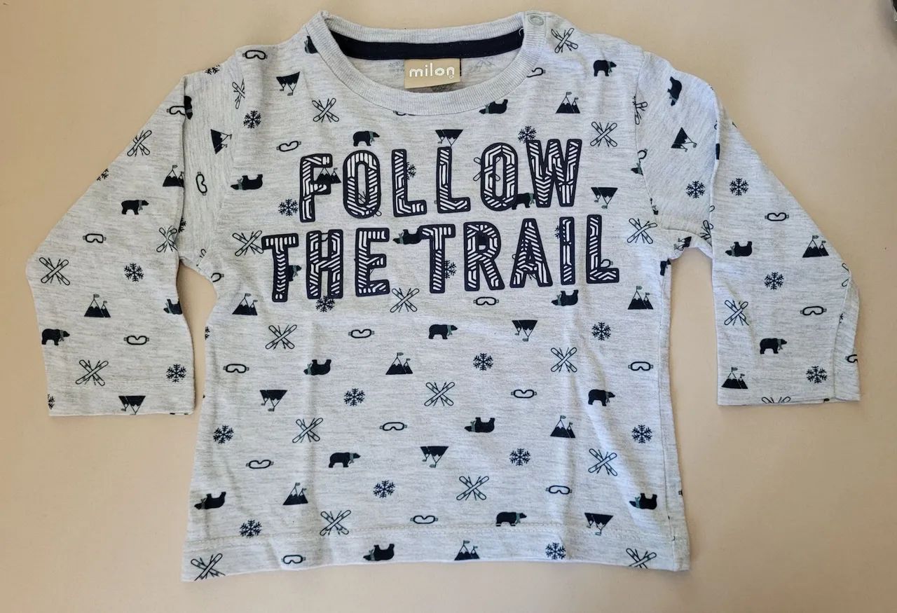 Camisa Infantil Manga Longa -  Milon
