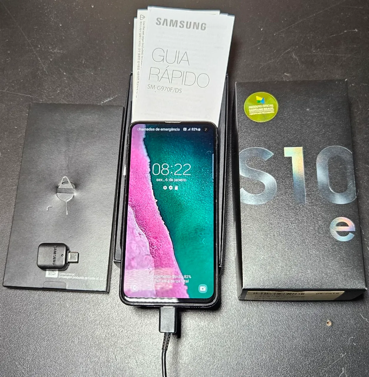 Samsung S10e 128gb Usado com Cartão de 512gb Bateria Original Nova e Caixa