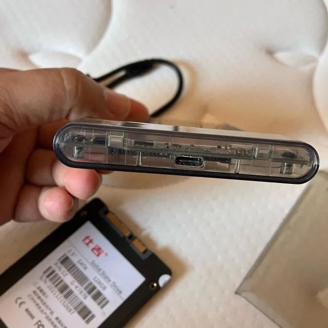 Case SSD SATA COM SSD 128GB CABO USB - Foto 2