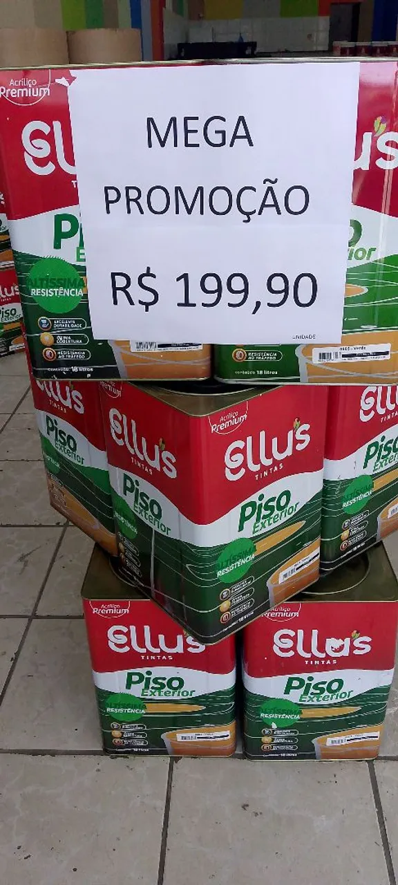 Tinta para piso externo Ellus - Mega Promoção!