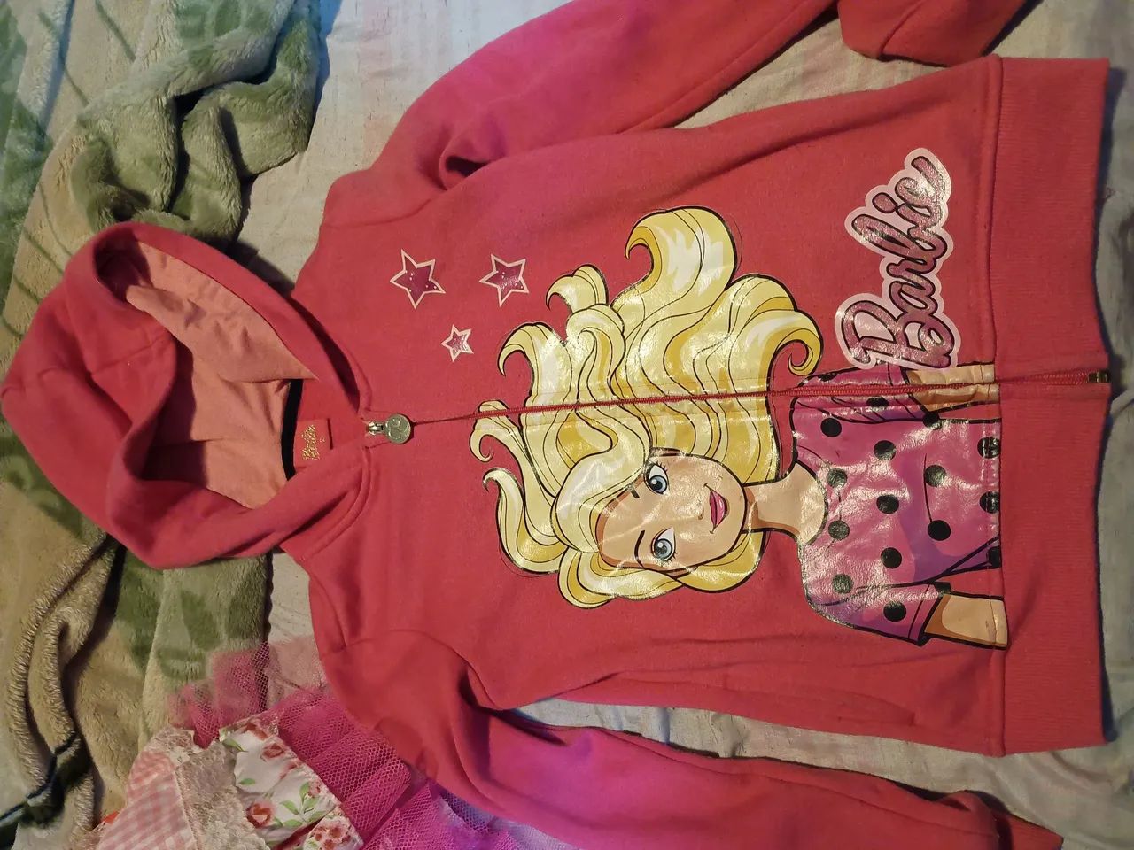 Casaco Barbie Rosa com Capuz - Original