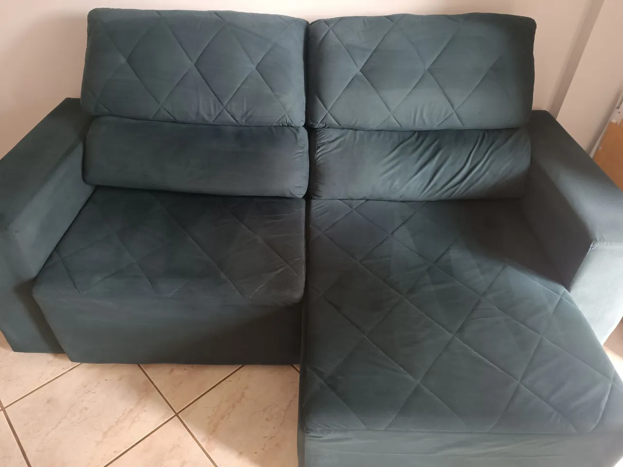 *VENDO SOFÁ AZUL PETRÓLEO - 2,20M*