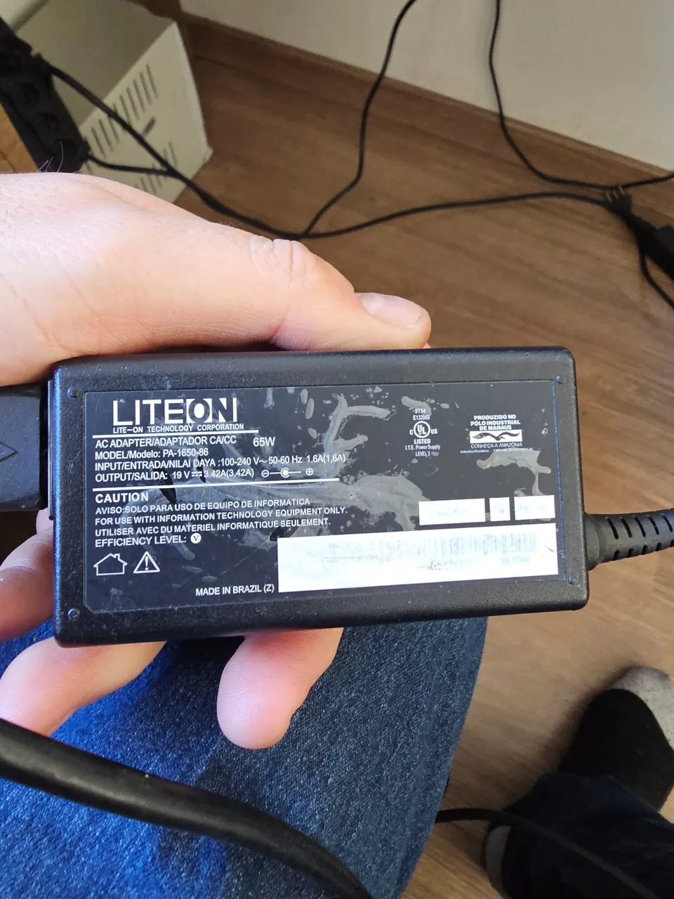 Fonte Carregador Notebook Liteon 19V 3.42A 65W