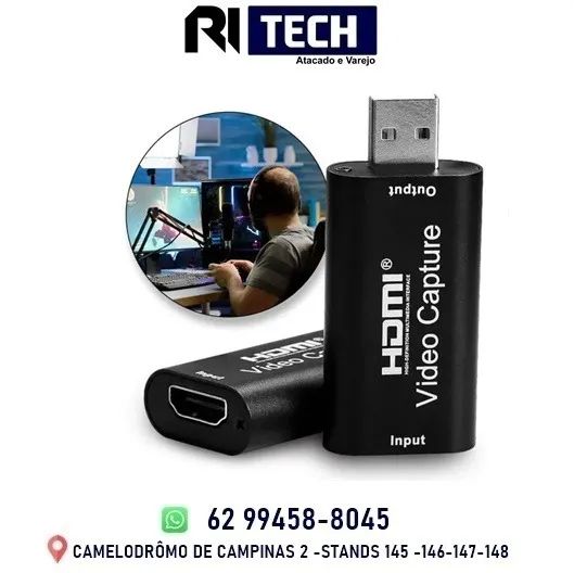 Placa De Captura Hdmi Usb 1080p Audio E Video Game Stream