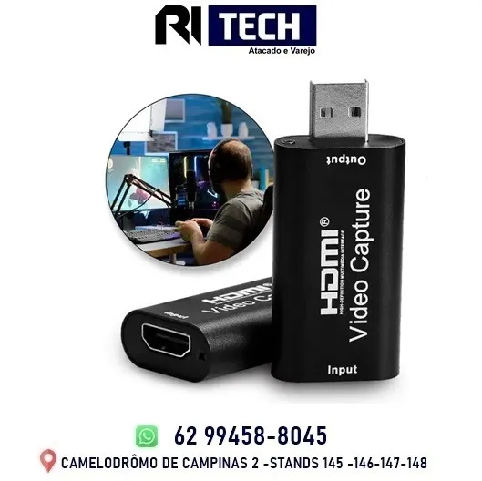 Placa De Captura Hdmi Usb 1080p Audio E Video Game Stream