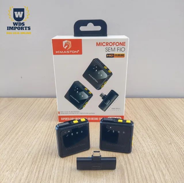 Microfone De Lapela Tipo C Sem fio - Hmaston