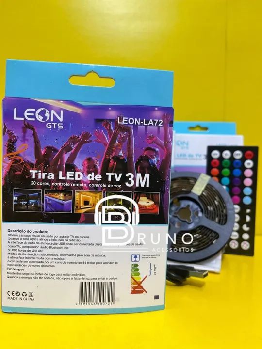 Fita LED USB 3M - Ritmo de som Iluminação RGB para TV - Foto 3