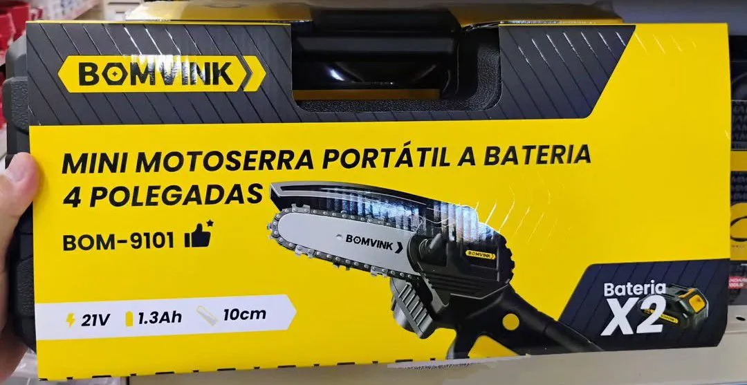 Mini Motosserra a Bateria 4 Polegadas - BOMVINK