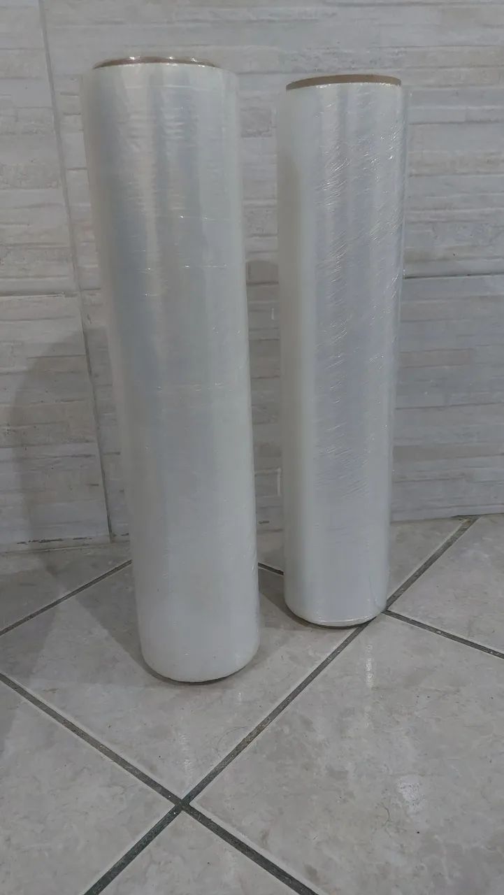 2 Rolos de Filme Stretch 2,5kg Plástico para Embalar - Foto 2