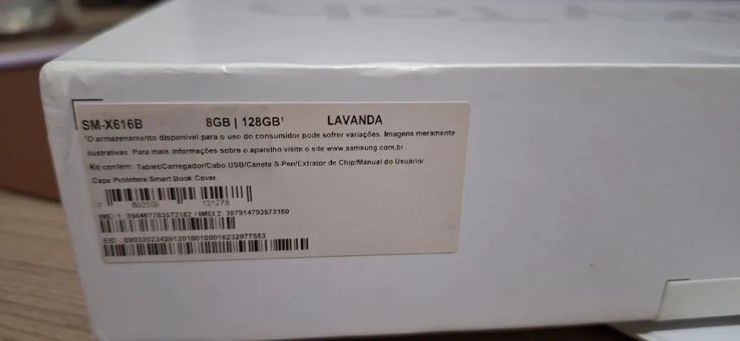Tablet S9 FE+ 128GB, 8GB RAM, wifi + entrada de chip