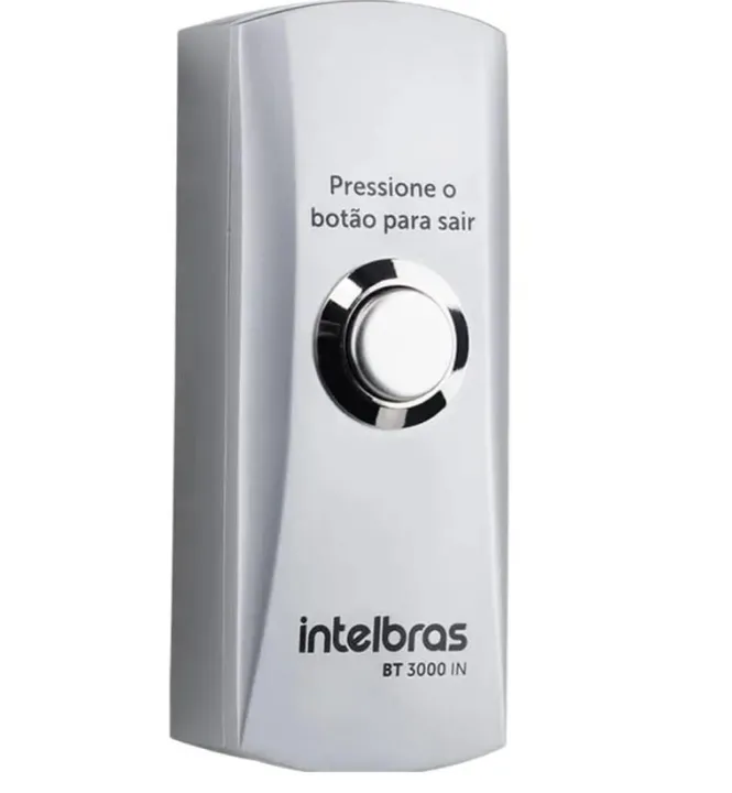 Botoeira Botão de Saída Intelbras BT 3000 - Aço Inox, Segurança e Durabilidade!