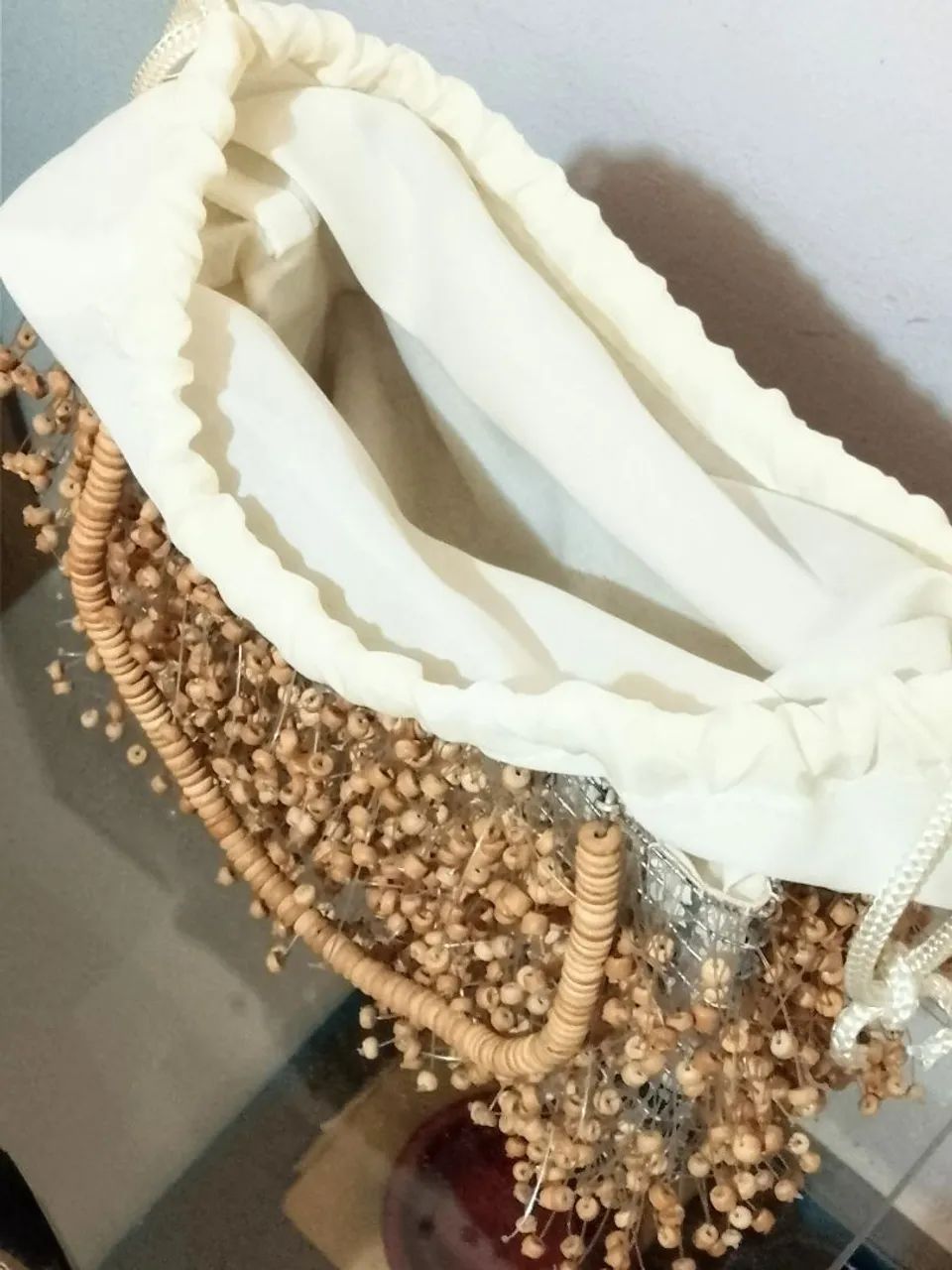 Bolsa artesanal com detalhes em bambu - Foto 4