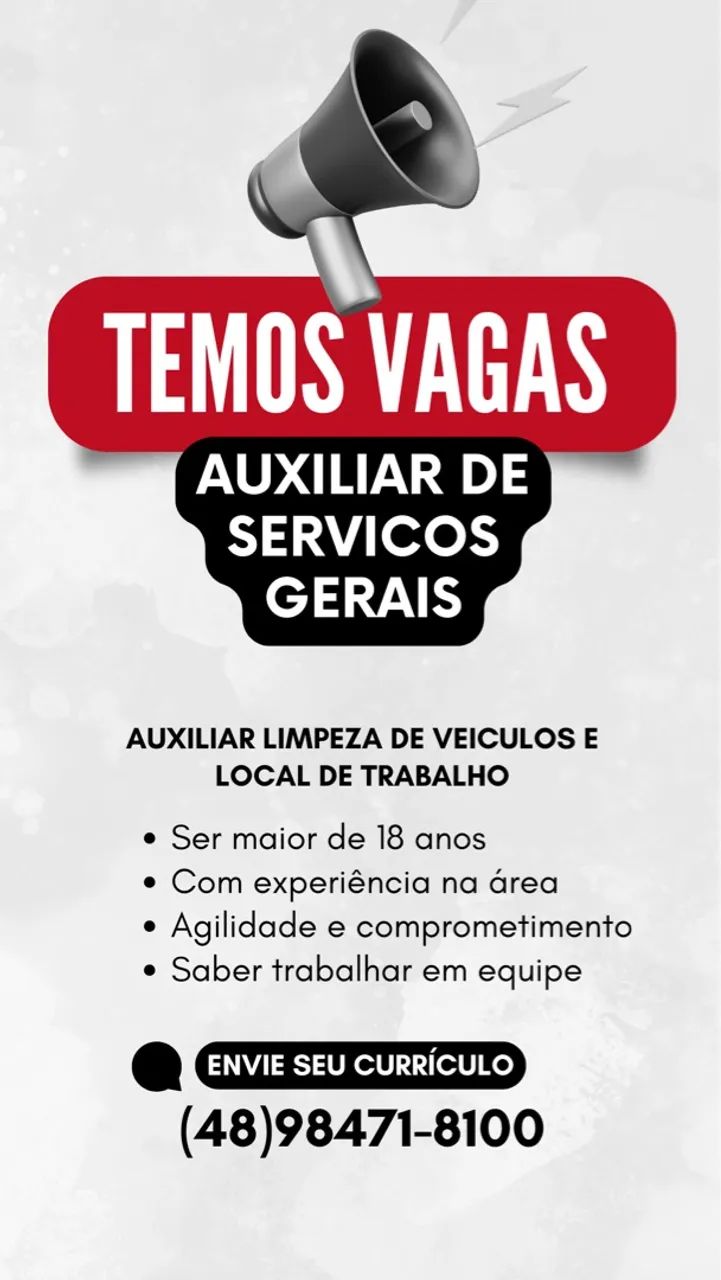 Auxiliar de limpeza