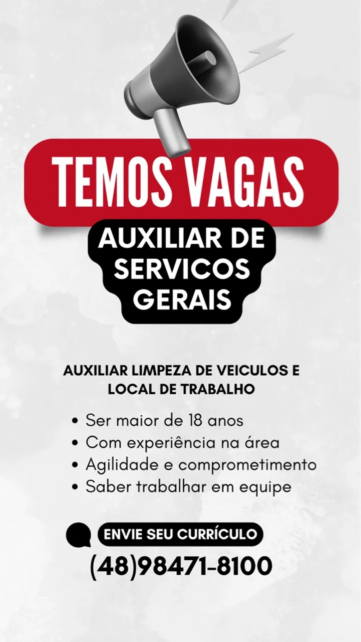 Auxiliar de limpeza