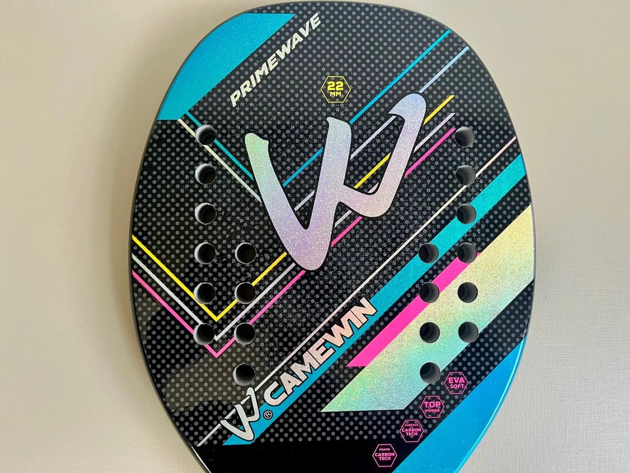 Raquetes Beach Tennis Camewin Primewave + capas - Foto 5