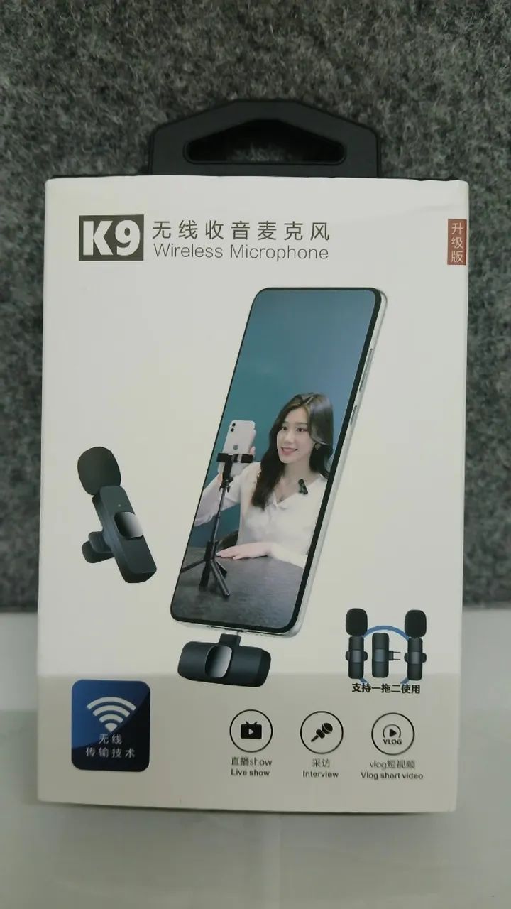 Microfone lapela sem fio K9