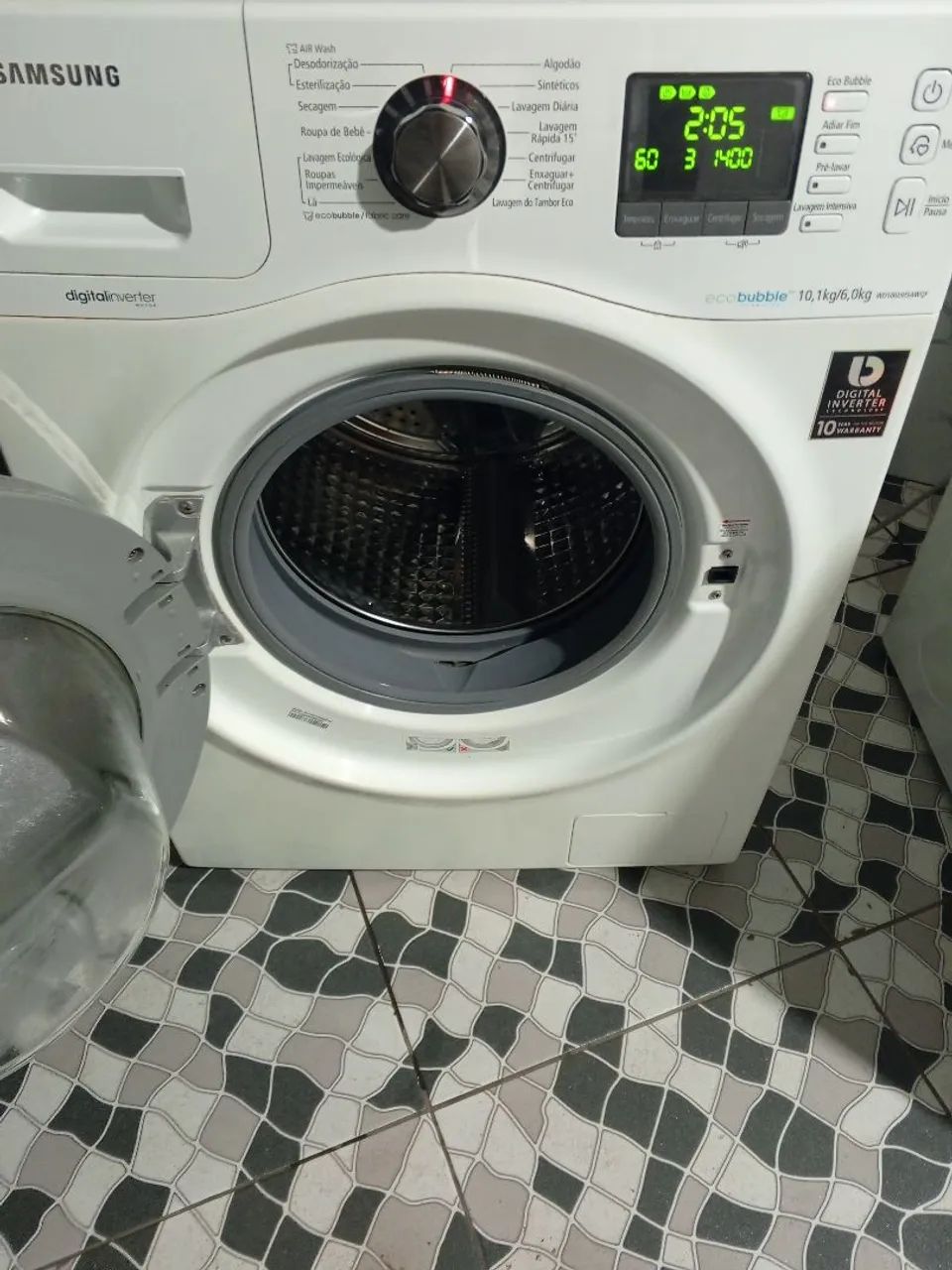 Lava e seca Samsung Eco Bubble 10,1kg - Foto 4