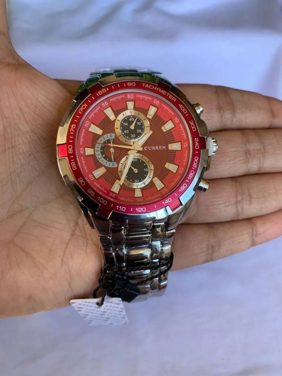 Relógio Curren Masculino  Vermelho robusto  - Foto 4