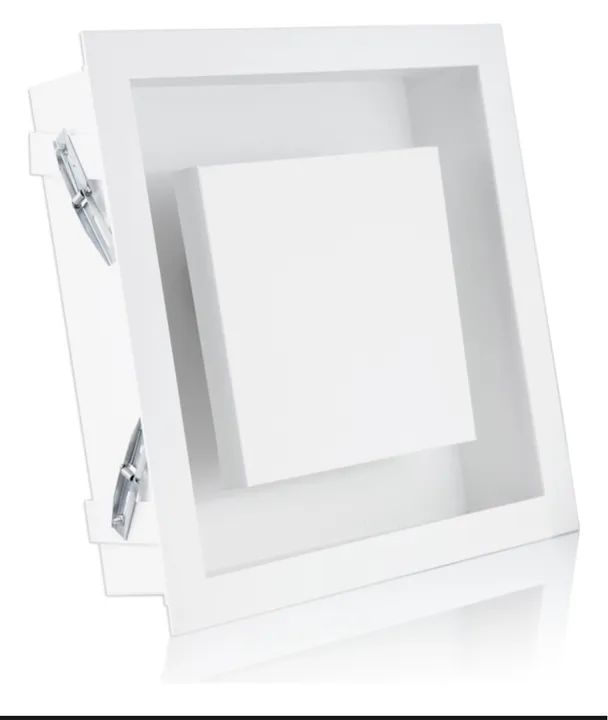Luminária Plafon Luz Indireta Embutir 50×50cm 4 Lâmpadas Branco