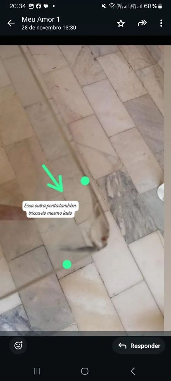 Mesa retangular de vidro com avaria  - Foto 3