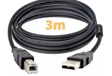 Cabo de Impressora 3 Metros  Usb Para Hp Epson Samsung Canon Arduino Automação  COD-CP813 
