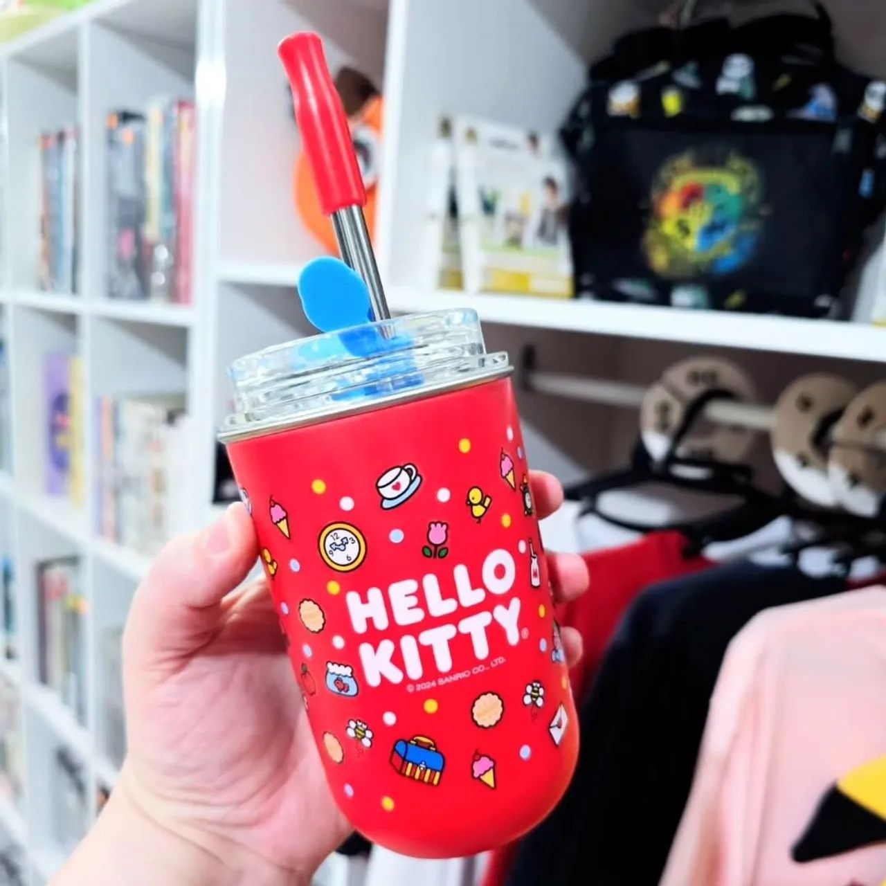 Copo com canudo Hello Kitty 300ml64276661567873122