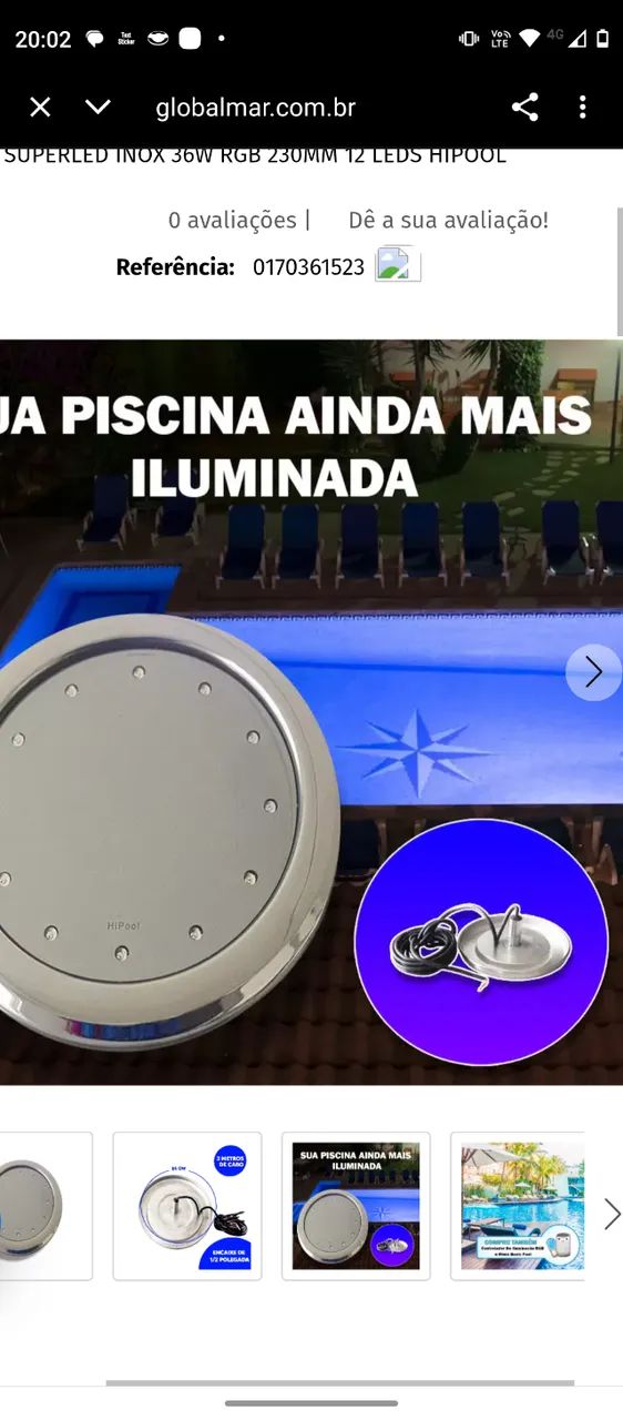 9 Luminária de LED para piscina 